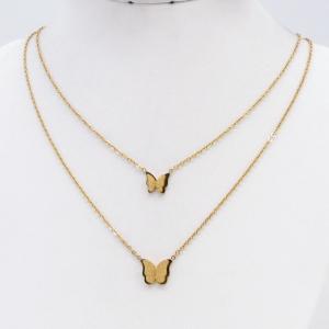 SS Gold-Plating Necklace - KN302802-CM