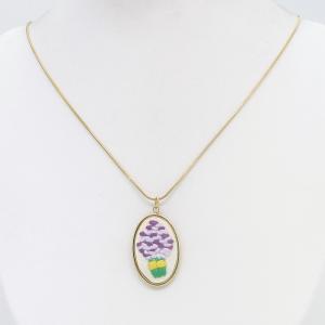 SS Gold-Plating Necklace - KN302846-HM