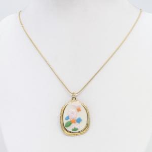 SS Gold-Plating Necklace - KN302850-HM