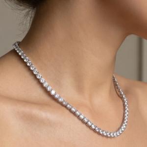 Stainless Steel Crystal Necklace - KN303016-Z