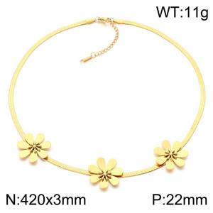 SS Copper-plating Necklace - KN303033-SP