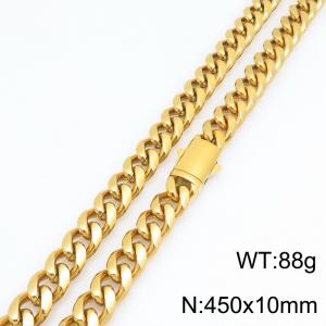 SS Gold-Plating Necklace - KN303191-ZLY