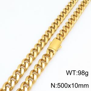 SS Gold-Plating Necklace - KN303192-ZLY