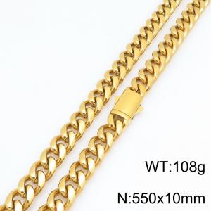 SS Gold-Plating Necklace - KN303193-ZLY