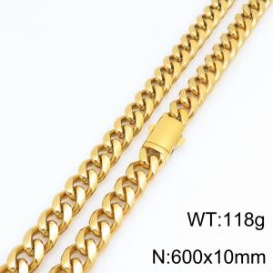 SS Gold-Plating Necklace - KN303194-ZLY