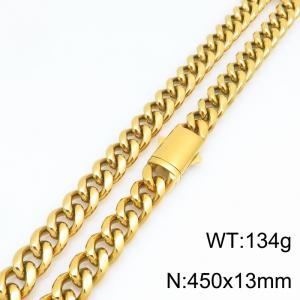 SS Gold-Plating Necklace - KN303233-ZLY