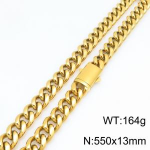 SS Gold-Plating Necklace - KN303235-ZLY