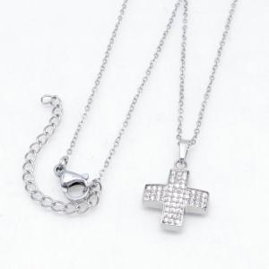 Stainless Steel Stone Necklace - KN303262-KD