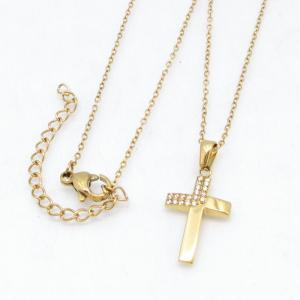 Stainless Steel Stone Necklace - KN303265-KD