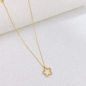 Stainless Steel Stone Necklace - KN303708-SXSJ