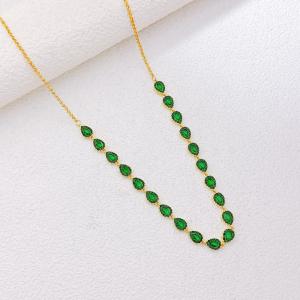 Stainless Steel Stone Necklace - KN303718-SXSJ