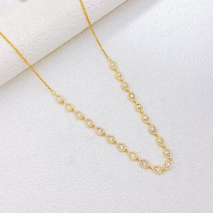 Stainless Steel Stone Necklace - KN303720-SXSJ
