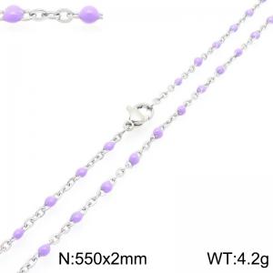 Stainless Steel Resin Necklace - KN303787-Z
