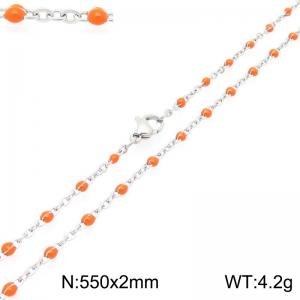 Stainless Steel Resin Necklace - KN303794-Z