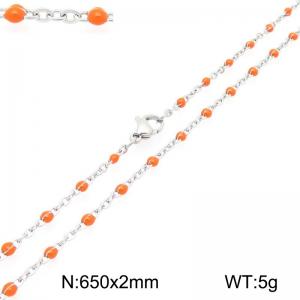 Stainless Steel Resin Necklace - KN303796-Z
