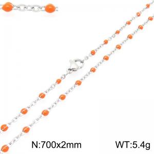 Stainless Steel Resin Necklace - KN303797-Z
