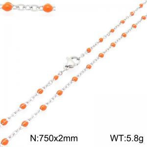 Stainless Steel Resin Necklace - KN303798-Z