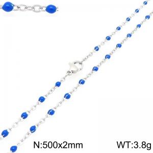 Stainless Steel Resin Necklace - KN303800-Z