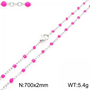 Stainless Steel Resin Necklace - KN303811-Z