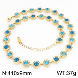 Stainless Steel Stone Necklace - KN303820-KL