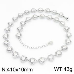 Stainless Steel Stone Necklace - KN303825-KL