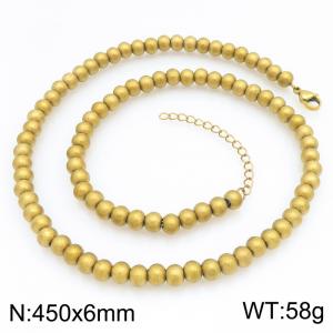 SS Gold-Plating Necklace - KN303965-Z