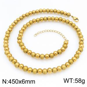 SS Gold-Plating Necklace - KN303967-Z