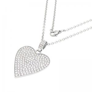 Stainless Steel Stone Necklace - KN304055-NJ