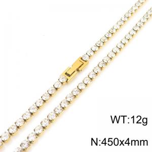 Stainless Steel Stone Necklace - KN304187-TSC