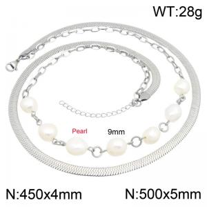 Stainless Steel Necklace - KN304330-Z
