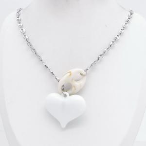 Stainless Steel Necklace - KN304587-NJ