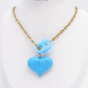 SS Gold-Plating Necklace - KN304590-NJ
