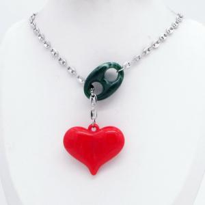 Stainless Steel Necklace - KN304591-NJ