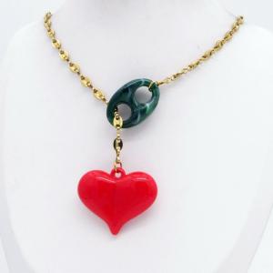 SS Gold-Plating Necklace - KN304592-NJ