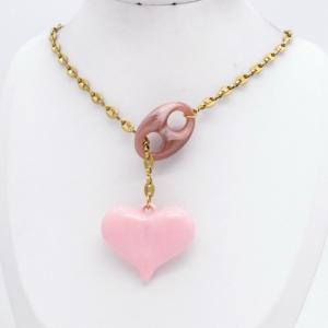 SS Gold-Plating Necklace - KN304594-NJ