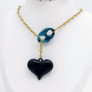 SS Gold-Plating Necklace - KN304596-NJ
