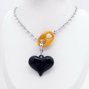 Stainless Steel Necklace - KN304597-NJ