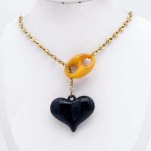 SS Gold-Plating Necklace - KN304598-NJ