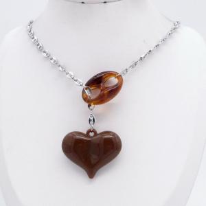 Stainless Steel Necklace - KN304599-NJ