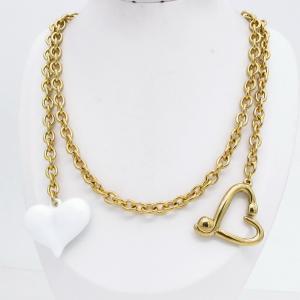 SS Gold-Plating Necklace - KN304604-NJ