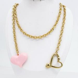 SS Gold-Plating Necklace - KN304606-NJ