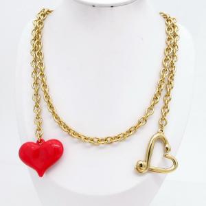 SS Gold-Plating Necklace - KN304608-NJ