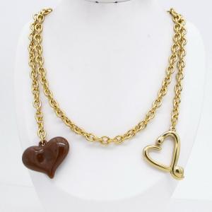 SS Gold-Plating Necklace - KN304610-NJ