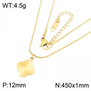 SS Gold-Plating Necklace - KN304644-HR