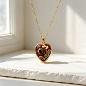 SS Gold-Plating Necklace - KN304655-SXSJ