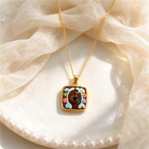 SS Gold-Plating Necklace - KN304657-SXSJ