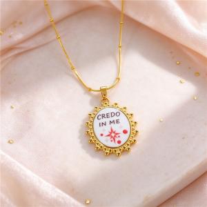 SS Gold-Plating Necklace - KN304666-SXSJ