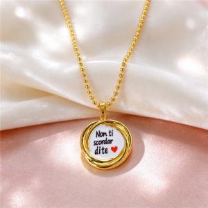 SS Gold-Plating Necklace - KN304667-SXSJ