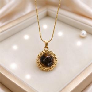 SS Gold-Plating Necklace - KN304670-SXSJ