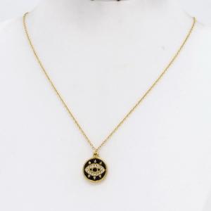 SS Gold-Plating Necklace - KN304692-CQ